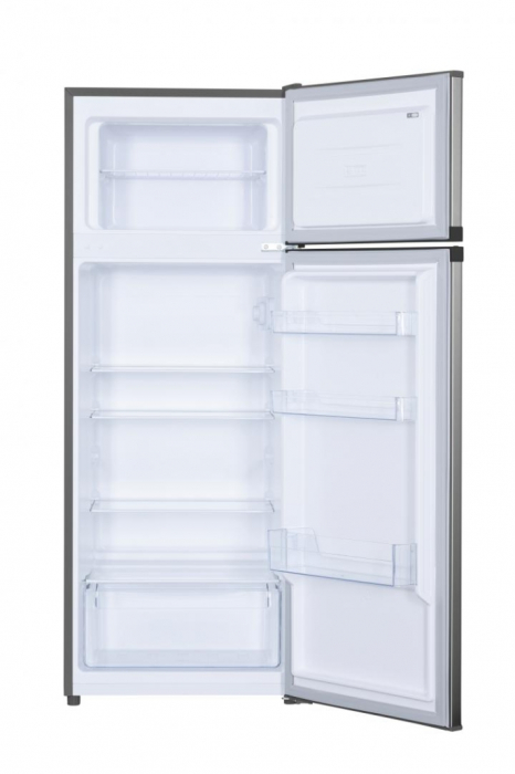 Frigider Heinner HF-H2206XE++, 206 l, H 143 cm, lumina LED, 3 rafturi de sticla, Clasa E, Inox [2]