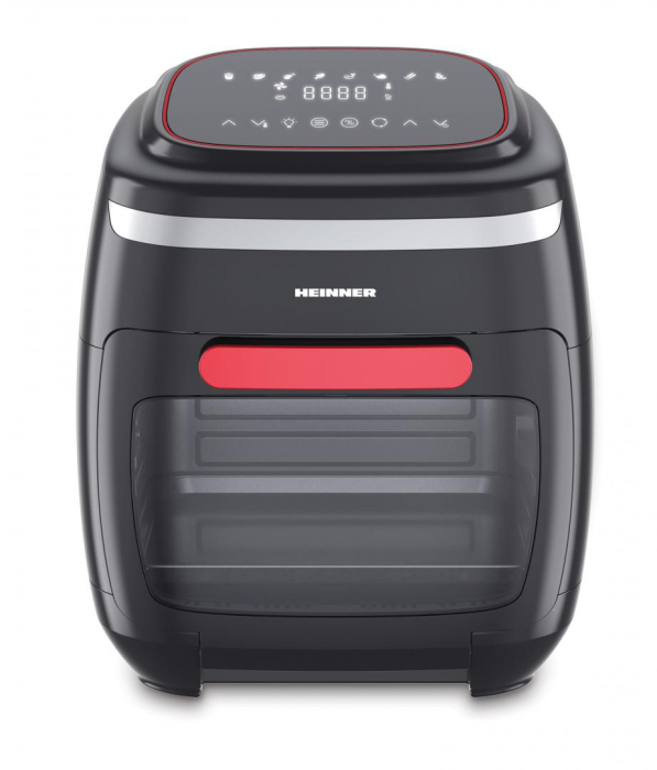 Friteuza Heinner Aifryer Crystal Clear HAF-B2000FB, cu aer cald ,gatire fara ulei, 2000W, capacitate cos 4.5L, capacitate cuptor 11L, 8 programe, 3 rafturi pentru preparare cu aer cald, afisaj digital [2]