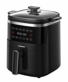 FRITEUZA CU AER CALD SI GRILL HEINNER VastCook HAFG-B5BK2600, 2600W, CAPACITATE COS: 5L, DISPLAY DIGITAL, TEMPERATURA: 80-200°C, TIMER: 60MIN, 6 PROGRAME PRESETATE, COS SI TAVA GRILL DETASABILE, AUTO- [2]