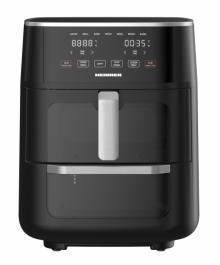 FRITEUZA DUBLA CU AER CALD HEINNER OVENFRY COOK HAFO-M11BK1700, 1500-1850W, DOUA COMPARTIMENTE (GATIRE AER CALD SI CUPTOR), CAPACITATE TOTALA: 11L (6 + 5L), DISPLAY DIGITAL CU CONTROL TOUCH, TIMER 90  [1]