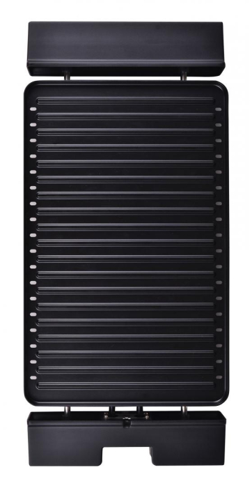 Gratar electric Heinner HEG-F1800, 1800 W, placa detasabila cu invelis anti-adeziv, placa 41 x 26 cm, Negru/Inox [2]