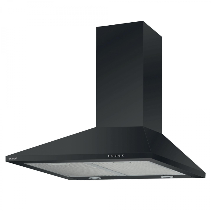 Hota decorativa Samus HS630DLB, 60 cm, 1 Motor, Putere absorbtie: 164 - 300 m3/h,3 Trepte de absorbtie, clasa C, negru [1]
