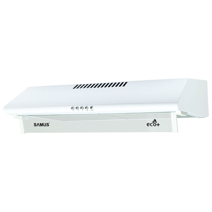 Hota Samus SM62A Eco+,60 cm, 2 motoare, 263 mc/h putere absorbtie 268,7-380,8 mÂł/h, 3 trepte de absorbtie,Filtru metalic dublu caseta, tehnologie Eco+,clasa E, alba [2]