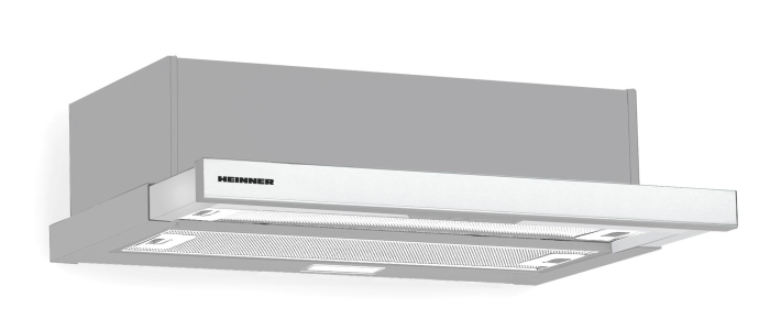 Hota incorporabila telescopica Heinner HTCH-490IX, 90 cm,1 Motor, Putere de absorbtie 413.5 m3/H, Lumina LED,clasa C, Inox [2]