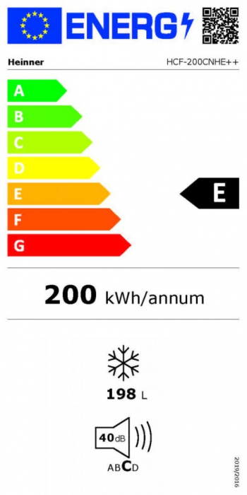 Lada frigorifica Heinner HCF-200CNHE++, 198 l, H 8... [3]