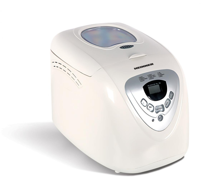 Masina de paine Heinner HBM-690 W, 600 W, 900 g, 12 programe, Alb [1]