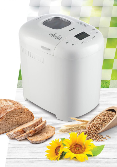 Masina de paine Heinner PastryChef 550 HBM-915WH, 550W, capacitate 700-900g, 15 programe, Alb [3]