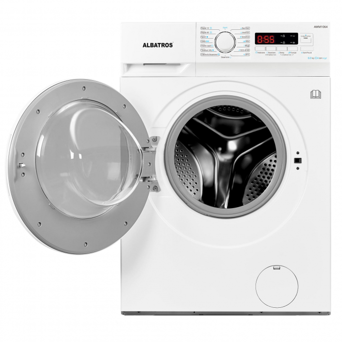 Masina de spalat rufe Albatros AWM1064,7 kg, Slim, 15 programe, 1000 rotatii, Termostat reglabil, Blocare acces copii, Clasa E,Alb [2]