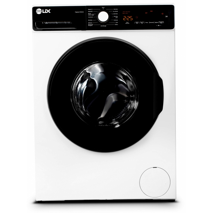 Masina de spalat rufe LDK Higeea 914 DIA, 9 Kg, 1400 rpm, Anti-Alergic, Selectare nivel murdarie, Selectare tip pata, Prespalare, Amanare pornire, Calcare usoara, Motor inverter, Clasa A, Alb [1]