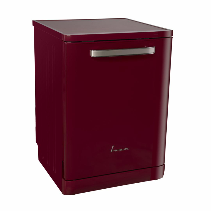 Masina de spalat vase Fram FDW-VRR606BDE++, 12 seturi, 6 programe,  Display LED, Pornire intarziata, Aquastop, 60 cm,Clasa E, Visiniu [2]
