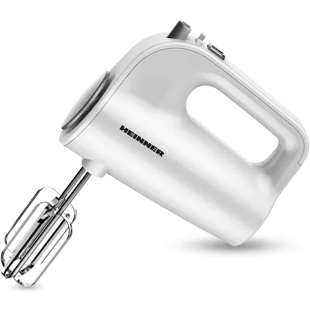 Mixer de mana Heinner HM-300WH, 300W, 5 Viteze, Functie Turbo, Accesorii din Inox, Alb [2]