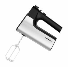 MIXER DE MANA HEINNER HM-500BKSS, 500W, VITEZA VARIABILA, ACCESORII: TELURI SI CARLIGE DIN INOX, NEGRU CU DECORATIUNI INOX [2]