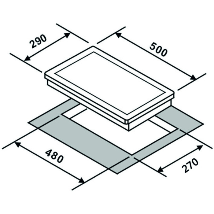 Plita incorporabila Samus PSE-32SX,2 arzatoare electrice,Panou de control frontal,Siguranta la arzatoare,Inox [2]