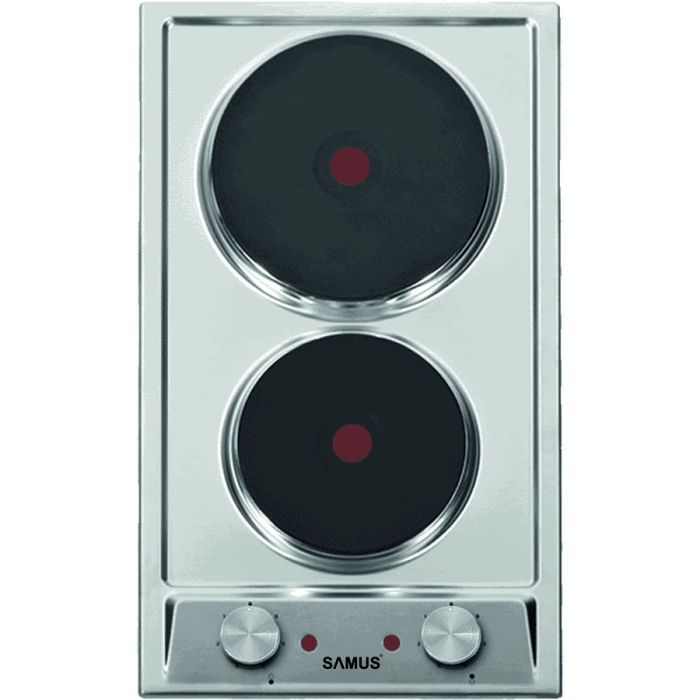 Plita incorporabila Samus PSE-32SX,2 arzatoare electrice,Panou de control frontal,Siguranta la arzatoare,Inox [1]