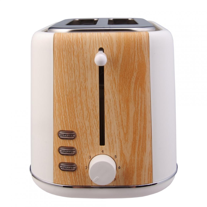 Prajitor de paine Heinner HTP-WH800BB, 800 W, 2 felii, dezghetare, 7 niveluri de rumenire, Alb [2]