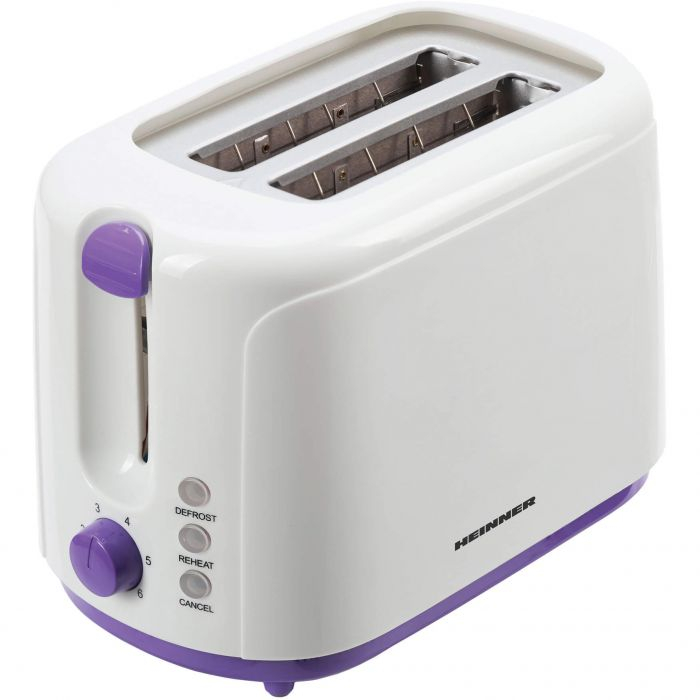 Prajitor de Paine Heinner Charm TP-750UV, 750W, 6 setari, Alb/Mov [1]