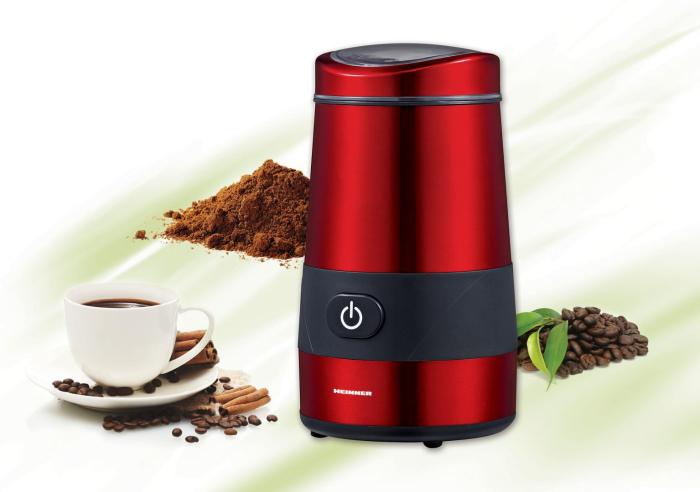 Rasnita de cafea Heinner HCG-200RED, electrica,200 W, 60 g, Interior Inox, Rosu [2]