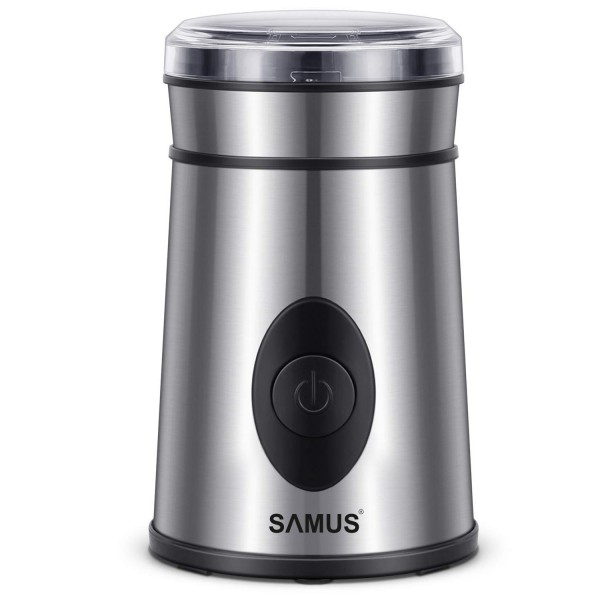 Rasnita de cafea Samus COFFINO, 200 W,Capacitate 60 g,Pentru boabe de cafea, nuci, condimente,lame din inox,Inox [1]