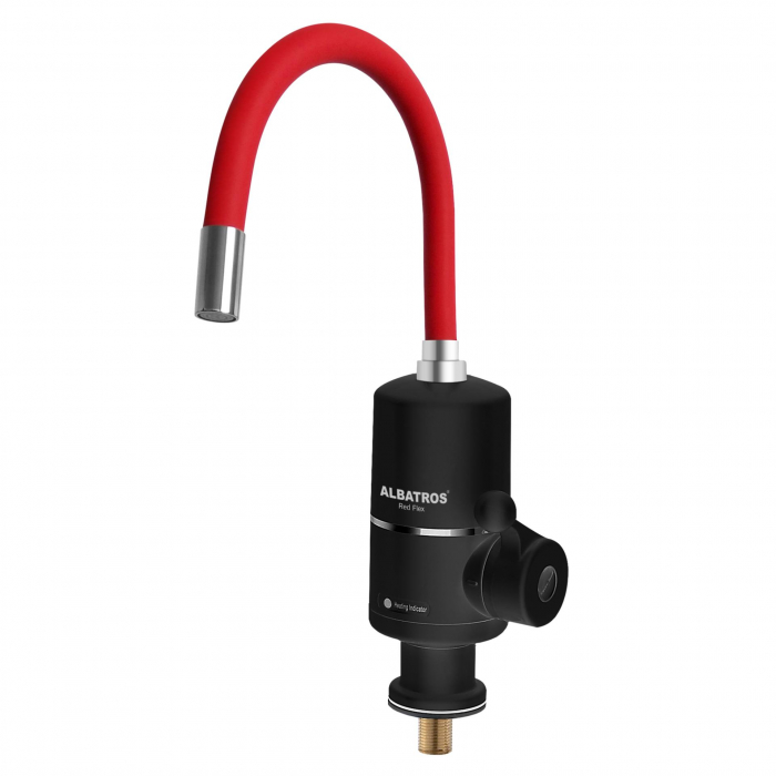 Robinet electric Albatros RED FLEX,3000 W,Presiune apÄ 0,04 - 0,6 Mpa,TemperaturÄ apÄ 30-60Â°C,Rosu [1]