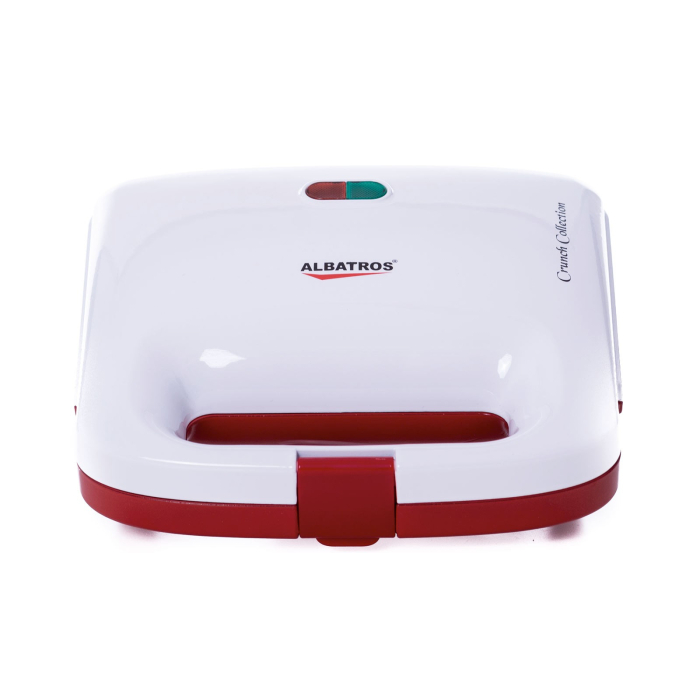 Sandwich-maker Albatros S2A-750,750 W,PlÄci de lucru tip grill antiaderente,CarcasÄ termoizolantÄ din plastic,Alb [1]
