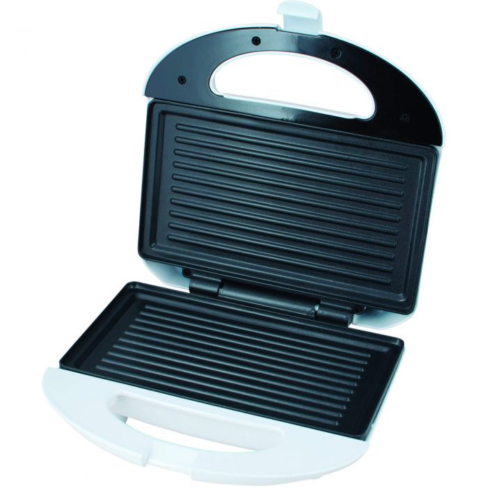 Sandwich-maker Heinner SM-K750W, 750 W, placi antiadezive fixe tip grill, Alb [2]