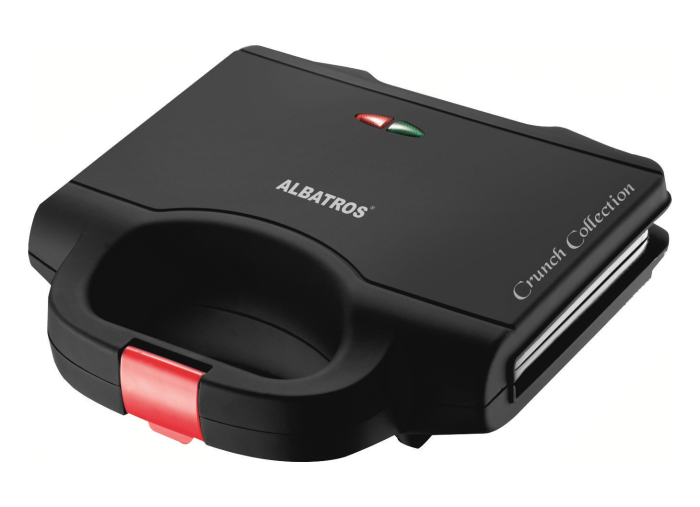 Sandwich-maker Albatros S2B-750,750 W,PlÄci de lucru tip grill antiaderente,CarcasÄ termoizolantÄ din plastic,Negru [1]