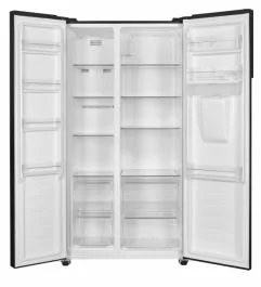 Side by side Heinner HSBS-H439NFBKWDE++, 439L,177 cm, Full No frost, Compresor inverter, Dozator de apa, Display LED cu control touch, Clasa energetica E, Negru [2]