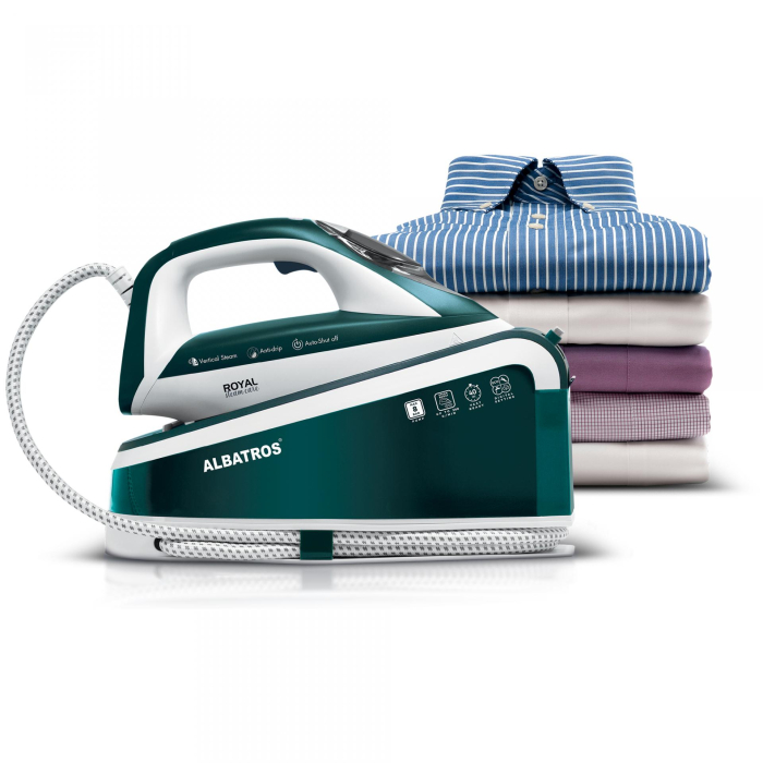 Statie de calcat Albatros Royal Steam Care Green, 3000 W, 8 bar, 1.5 l, Alb/Verde [3]