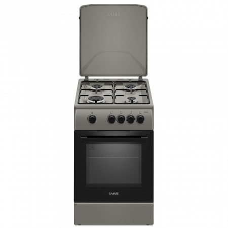 Aragazuri, Hote & Cuptoare cu microunde - Aragaz Samus SM561BSS,4 arzatoare pe gaz,Cuptor pe...