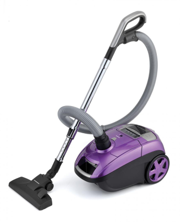 Aspirator cu sac - Aspirator cu sac Heinner HVC-VBS750PP, putere 750W, putere de aspirare: 200W, sac textil 2.5 L, putere variabila cu indicator LED, nivel de zgomot: 80dB, Mov