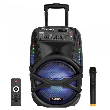 TV, Audio, IT&C - Boxa Portabila Samus KARAOKE 8, Bluetooth, FM Radio, Intrare Aux/USB/TF Card Negru