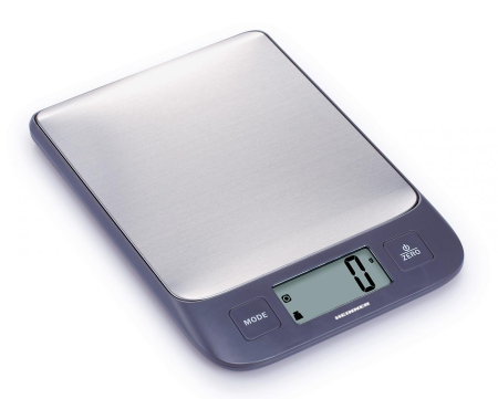 Cantare de bucatarie - Cantar de bucatarie Heinner HKS-5IXBK, 5 Kg, 1g, tara, functie cantarire lichide, display LCD, Inox