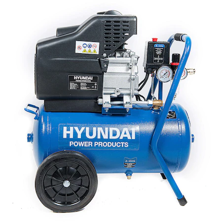 Casa, Gradina & Bricolaj - Compresor de aer Hyundai HY-AC2402 , monofazat, 1600 W, 2850 rpm, 8 bar, 24 l,Albastru