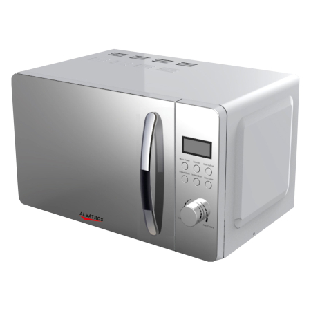 Cuptoare cu microunde - Cuptor cu microunde Albatros MWA-20D3S,20 litri,700 W,Digital,5 nivele de putere,,Timer digital 60 min,8 programe de preparare,Inox