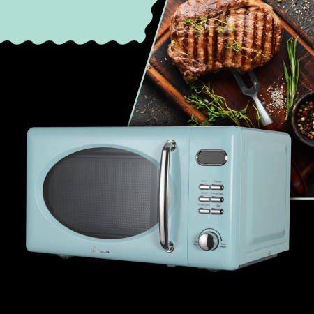 Cuptoare cu microunde - Cuptor cu microunde Fram FMW-20DGBL, 20l, 700W, Digital, Grill 800W, 5 Nivele de putere, Functie decongelare, Bleu