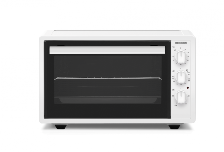 Cuptoare electrice - Cuptor electric Heinner HCE-S37WH, 1650W, capacitate 37l, 220Â°C, 4 functii de gatire, timer, grill, accesorii: gratar si tava de copt, Alb