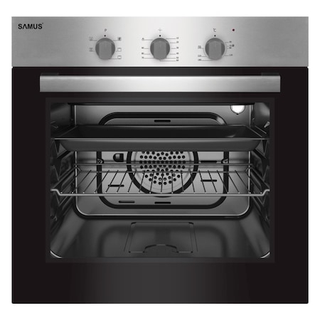 Cuptoare incorporabile - Cuptor incorporabil Samus SC616GTXV, Electric, 56 L, Ventilator, Timer, 5 functii, Clasa energetica A, Inox