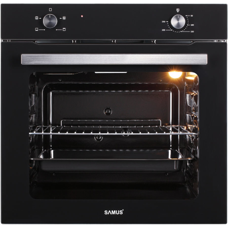 Incorporabile - Cuptor incorporabil Samus SC621G4,2000 W,81 l,4 functii,Ventilator tangential de racire,Reglaj temperatura Ă®ntre 50-250 Â°C,clasa energetica A,Negru