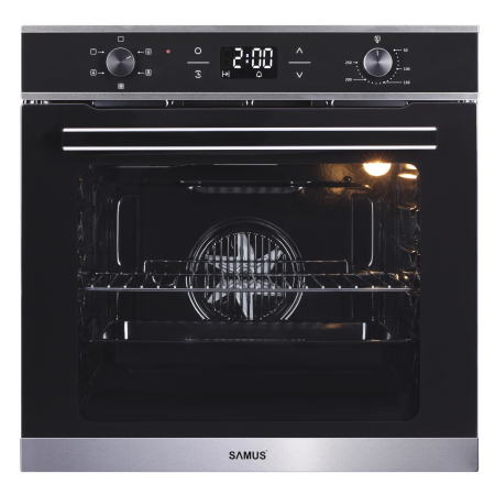 Incorporabile - Cuptor incorporabil Samus SC625GDX5,2000 W,75 l,5 functii,Semi grill,Ventilator tangential de racire,Reglaj temperatura Ă®ntre 50-250 Â°C,clasa energetica A,Negru