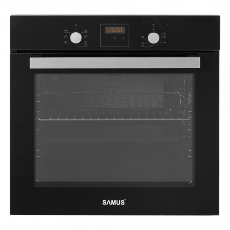 Cuptoare incorporabile - Cuptor Incorporabil Samus SC639CEGV,2200 W,Capacitate 62 litri,6 functii,Curatare catalitica,Grill electric,Timer digital,Ventilatie tangentiala de racire,Temperatura 40-240Â°C,Negru