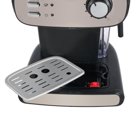 Espressor manual Heinner Black Boquette HEM-1100BKX, 850W, 15bar, rezervor detasabil 1.2L, filtru dublu din inox, Negru/Inox [4]