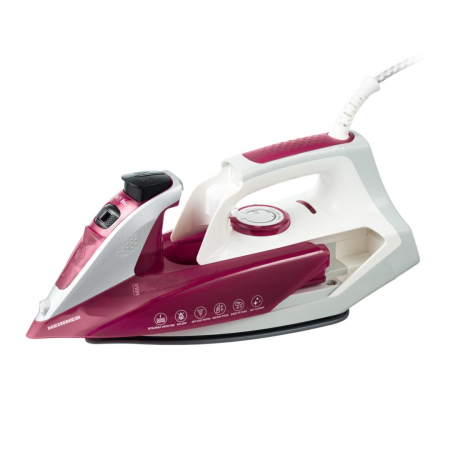 Aspiratoare & Fiare de calcat - Fier de calcat Heinner VelvetSeam HSI-2200PP, 2000-2400W, rezervor apa detasabil 190ml, talpa cu invelis ceramic, anti-picurare, mov