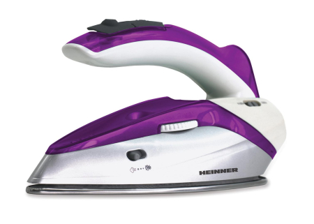 Aspiratoare & Fiare de calcat - Fier de calcat Heinner HTI-1000PP 1000 W, 0.4 l, Talpa Inox, Maner Pliabil, Alb/Violet