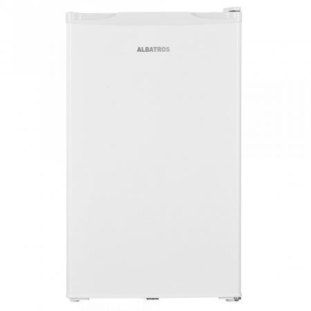 Frigidere - Frigider Albatros FA153E, 121 L, H 84 cm, Termostat reglabil,2 rafturi de sticla, 5 balcoane pe usa,1 sertar pentru legume, Usi reversibile, Clasa energetica E,Alb