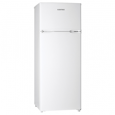Frigidere - Frigider Albatros FA203E,151 l,123 cm,2 rafturi din sticla,3 balcoane pe usa,1 sertar pentru legume,Clasa E,Alb