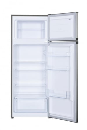 Frigidere - Frigider Heinner HF-H2206XE++, 206 l, H 143 cm, lumina LED, 3 rafturi de sticla, Clasa E, Inox