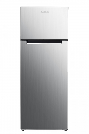 Frigidere - Frigider Samus SX284E,206 l,143 cm,4 rafturi din sticla,4 balcoane pe usa,Sertar pentru legume,Clasa energetica E,Inox