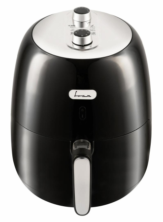 Aparate de gatit - Friteuza Fram Airfryer FAF-1500BK, cu aer cald ,gatire fara ulei, 1500W, capacitate cos 3.2L, vas detasabil anti-adeziv, termostat reglabil 80-200˚C, timer 30 min, negru