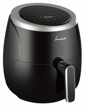 Aparate de gatit - Friteuza Fram Airfryer FAF-MD2000BK,cu aer cald , gatire fara ulei, 2000W, capacitate cos 5L, afisaj digital, control Touch, vas detasabil anti-adeziv, termostat reglabil: 80-200ËšC, negru