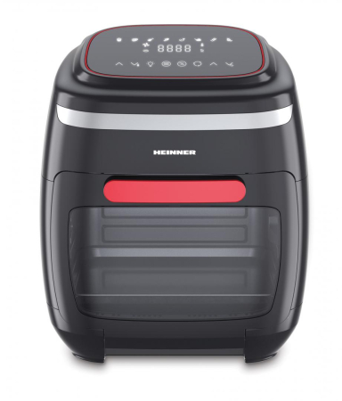 Aparate de gatit - Friteuza Heinner Aifryer Crystal Clear HAF-B2000FB, cu aer cald ,gatire fara ulei, 2000W, capacitate cos 4.5L, capacitate cuptor 11L, 8 programe, 3 rafturi pentru preparare cu aer cald, afisaj digital